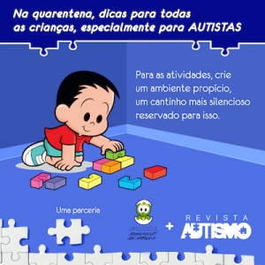 Na quarentena, Instituto Mauricio de Sousa e Revista Autismo dão dicas diárias para autistas