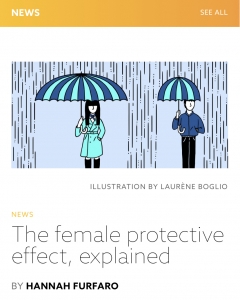 O 'efeito protetor feminino', explicado — via Spectrum News — traduzido pela Tismoo