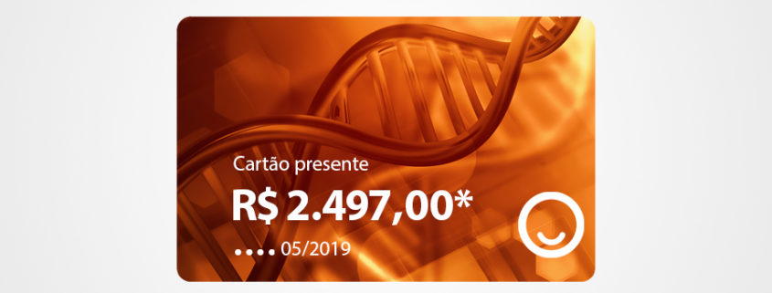 Cartão presente com crédito da Promoção Semana do Genoma 2019 — Tismoo