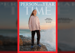 Capa da revista Time de dezembro de 2019, com Greta Thunberg - Tismoo
